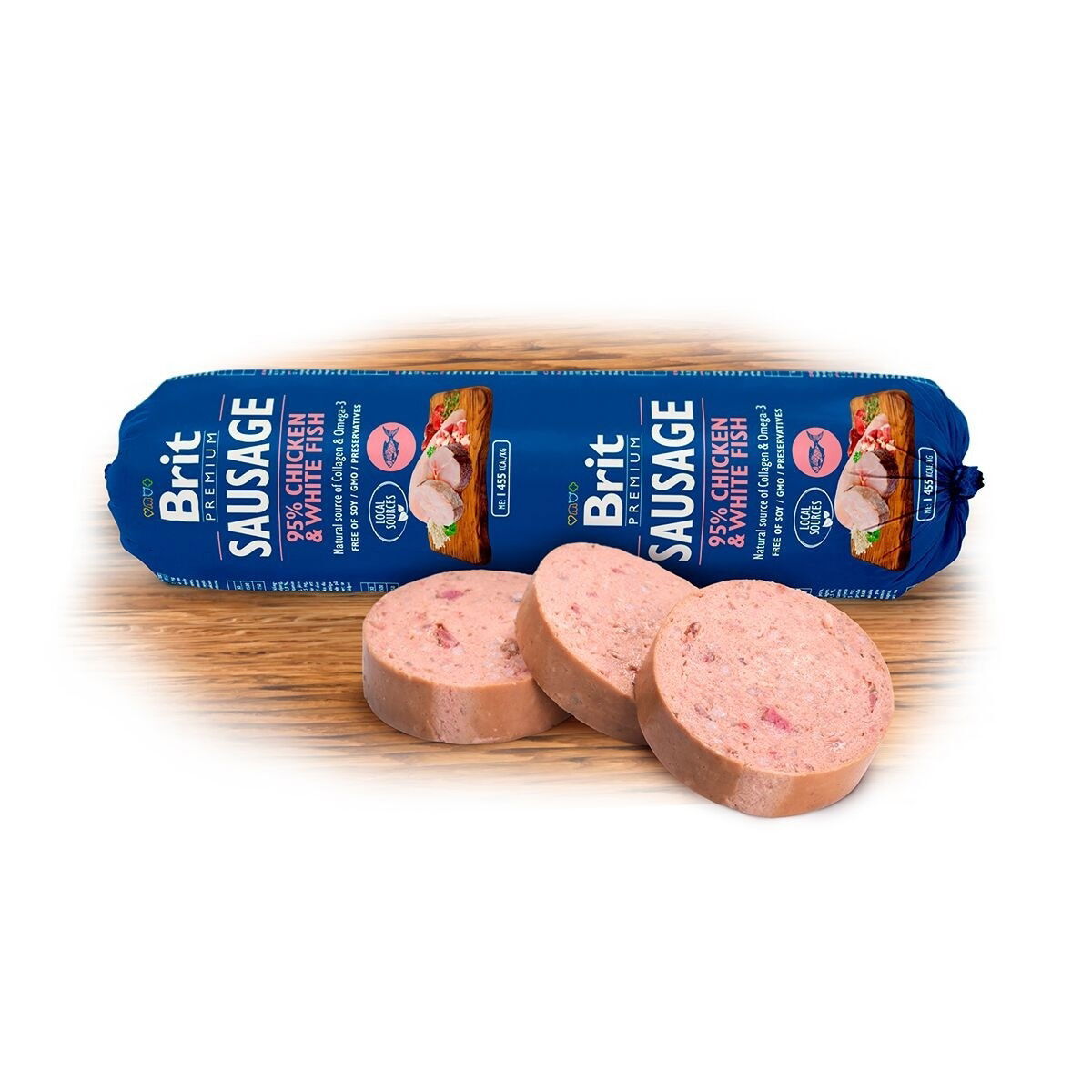 Brit Premium Köttkorvar Kyckling & Vit Fisk 800 g