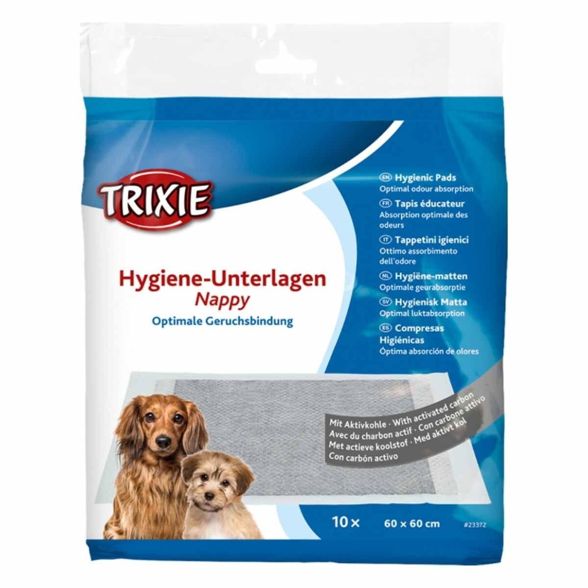 Trixie Nappy hygiene pad, activated carbon, 60 × 60 cm, 10 pcs.