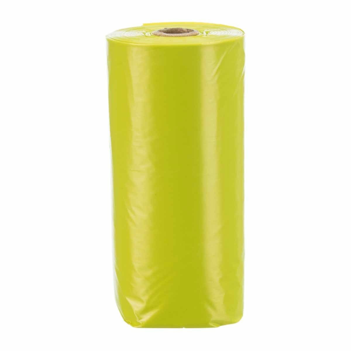 Dog Pick Up dog dirt bags with lemon scent, M, 4 rolls of 20 bags, yellow