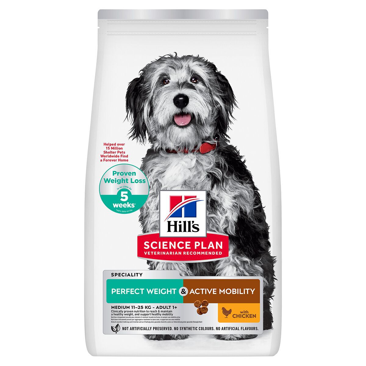 Hill's Science Plan Dog Perfect Weight & Active Mobility Adult Medium with Chicken 12 kg