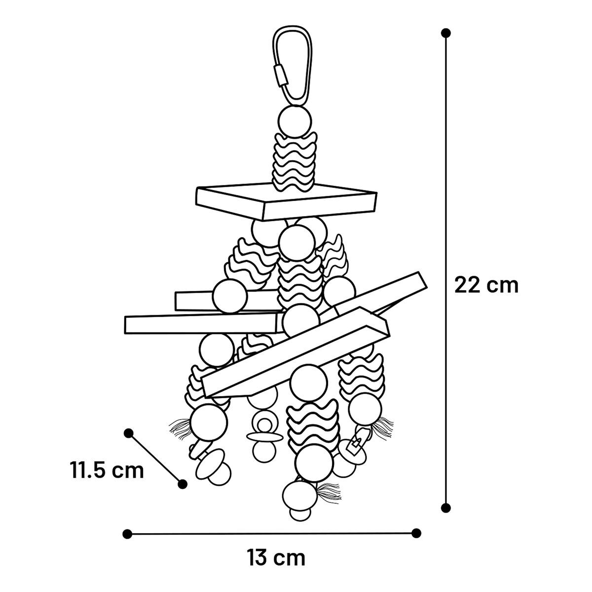 Flamingo Parakeet toy Tweety 22cm