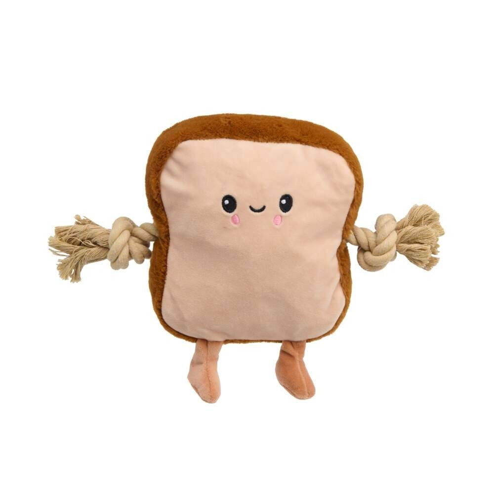 Little&Bigger Breakfast Club plush toast with rope