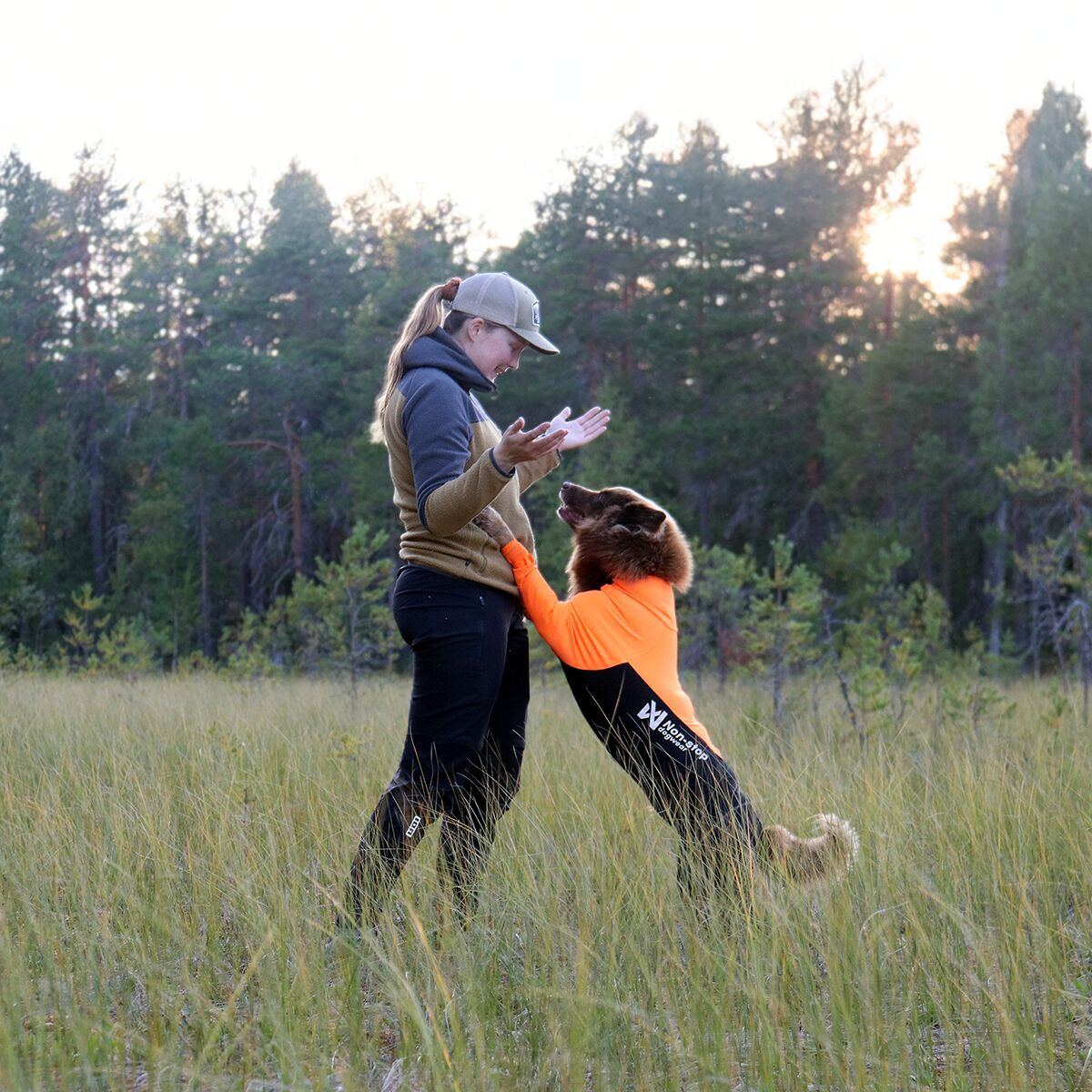 Non-stop dogwear Protector suit F orange/black