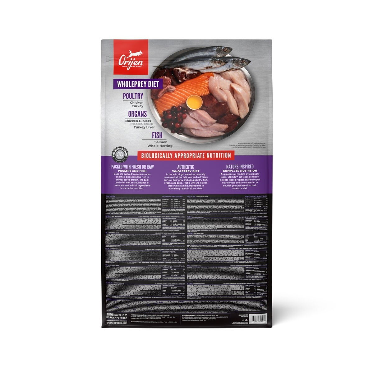 Orijen Dog Large Breed Adult Poultry&Fish 11,4kg